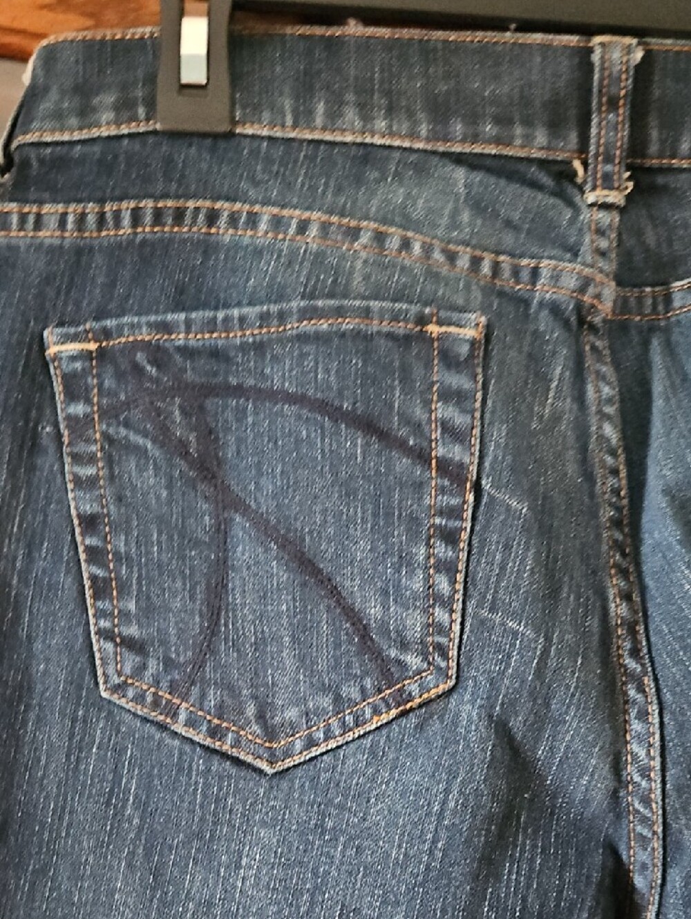Blue/White Peasant Blouse Studio West & New York & Co Jeans - Picture 10 of 11